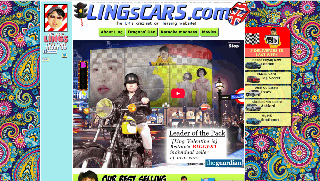 Ugliest Website - LINGsCARS Museum Homepage