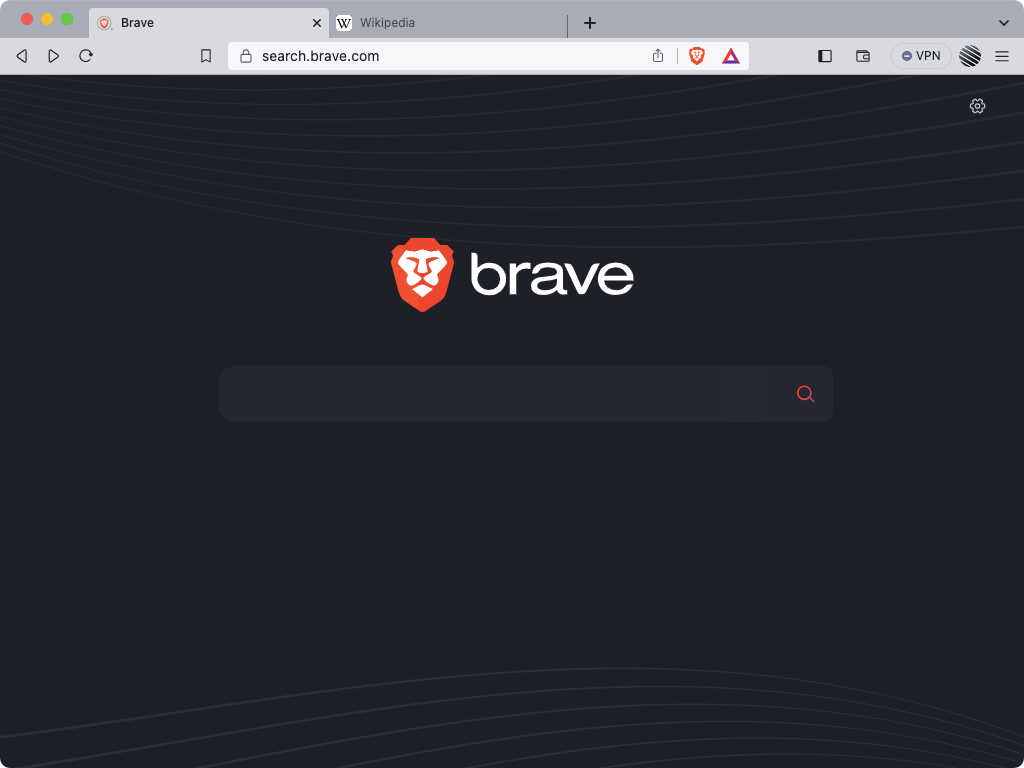 Language-neutral screenshot of Brave on macOS